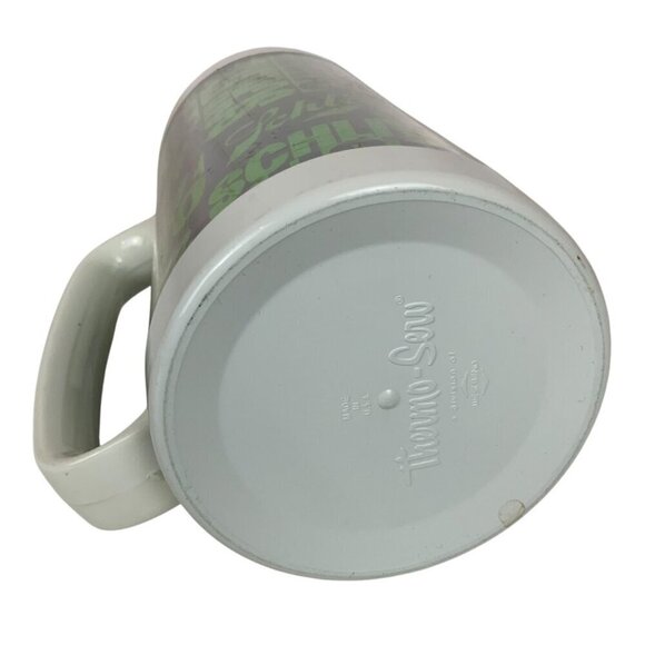 Vintage Thermo-Serv Schlitz Gusto Plastic Beer Stein Mug 22 Oz Green White - Picture 6 of 6